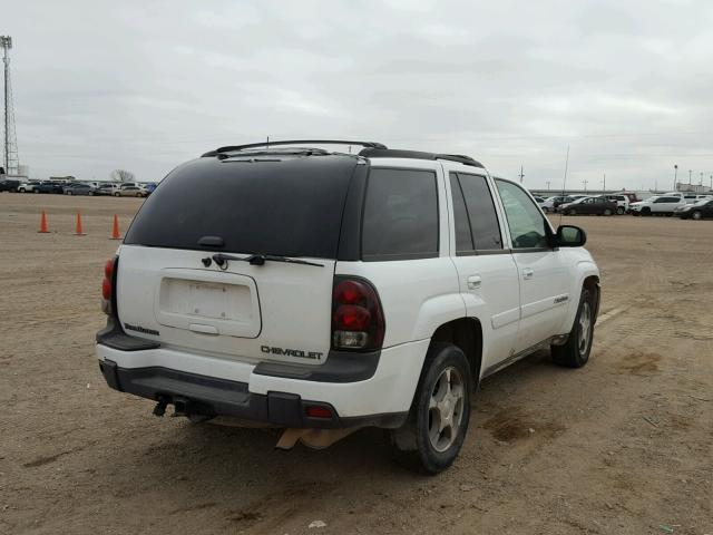 1GNDS13S542349803 - 2004 CHEVROLET TRAILBLAZE WHITE photo 4