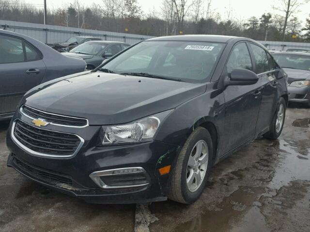 1G1PC5SB0F7139958 - 2015 CHEVROLET CRUZE LT BLACK photo 2