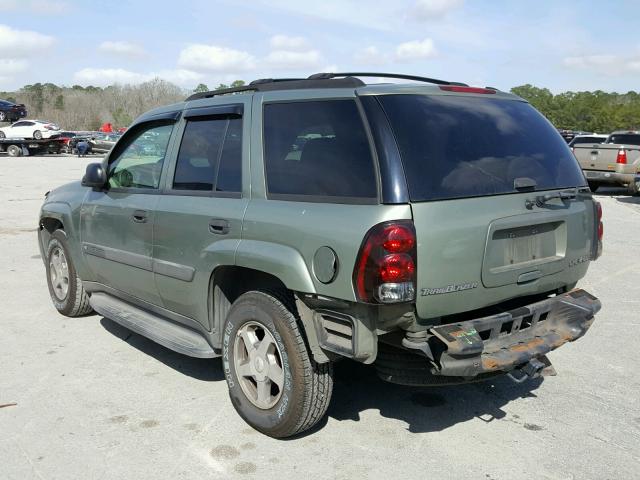 1GNDS13S542365824 - 2004 CHEVROLET TRAILBLAZE GREEN photo 3