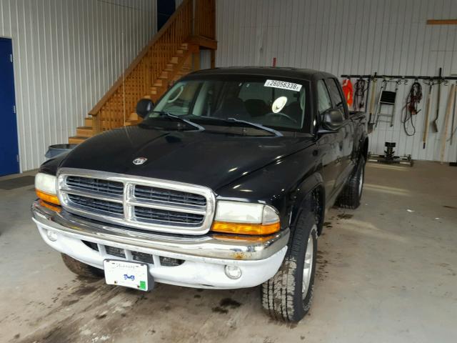 1B7HG48N32S702701 - 2002 DODGE DAKOTA QUA BLACK photo 2