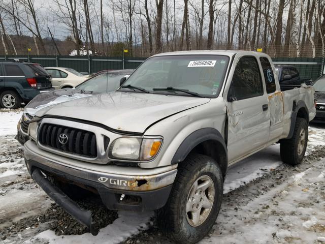 5TEWN72N04Z417489 - 2004 TOYOTA TACOMA XTR GRAY photo 2