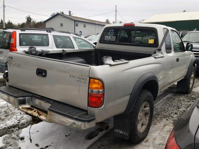 5TEWN72N04Z417489 - 2004 TOYOTA TACOMA XTR GRAY photo 4