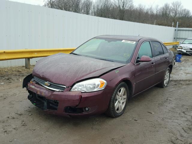 2G1WC58R079177772 - 2007 CHEVROLET IMPALA LT MAROON photo 2