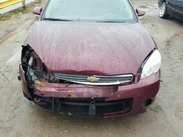 2G1WC58R079177772 - 2007 CHEVROLET IMPALA LT MAROON photo 7