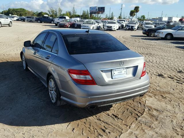 WDDGF81X09R082799 - 2009 MERCEDES-BENZ C 300 4MAT SILVER photo 3