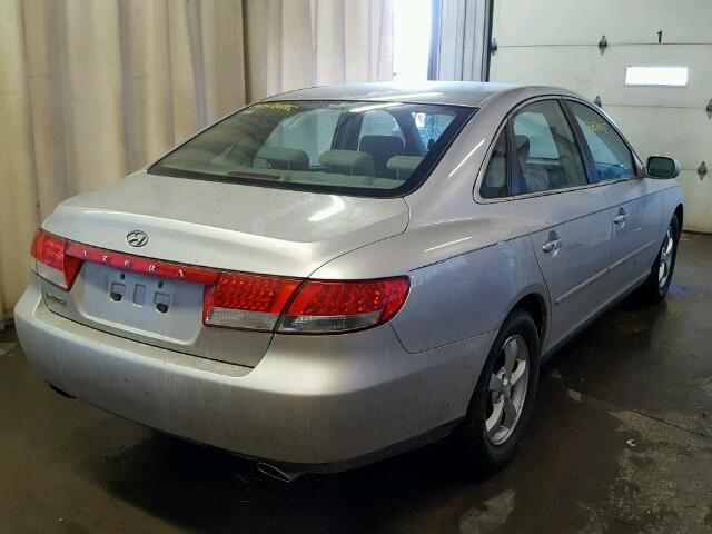 KMHFC46F76A122745 - 2006 HYUNDAI AZERA SE SILVER photo 4