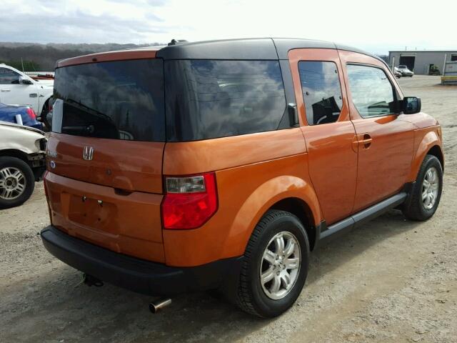 5J6YH18757L006494 - 2007 HONDA ELEMENT EX ORANGE photo 4