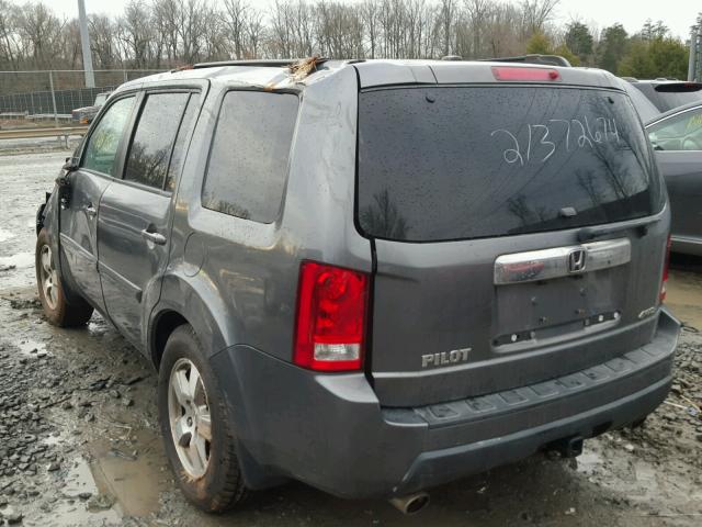 5FNYF4H79BB079828 - 2011 HONDA PILOT EXLN GRAY photo 3