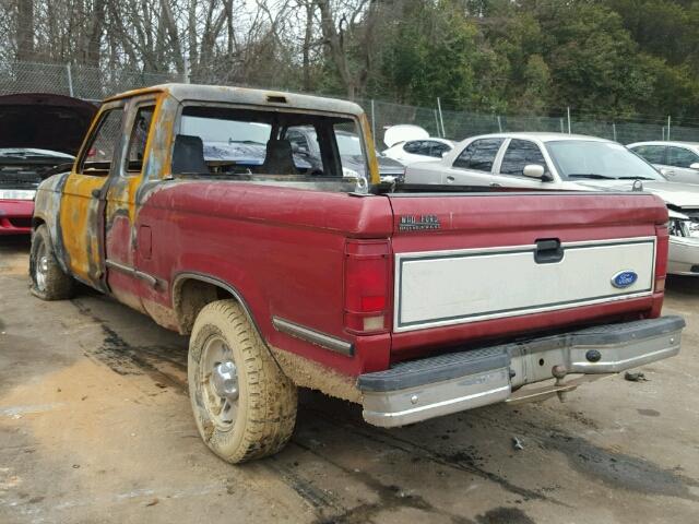 1FTCR14U2NTA67369 - 1992 FORD RANGER SUP RED photo 3