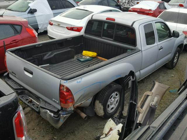 5TETX22N05Z080422 - 2005 TOYOTA TACOMA ACC SILVER photo 4