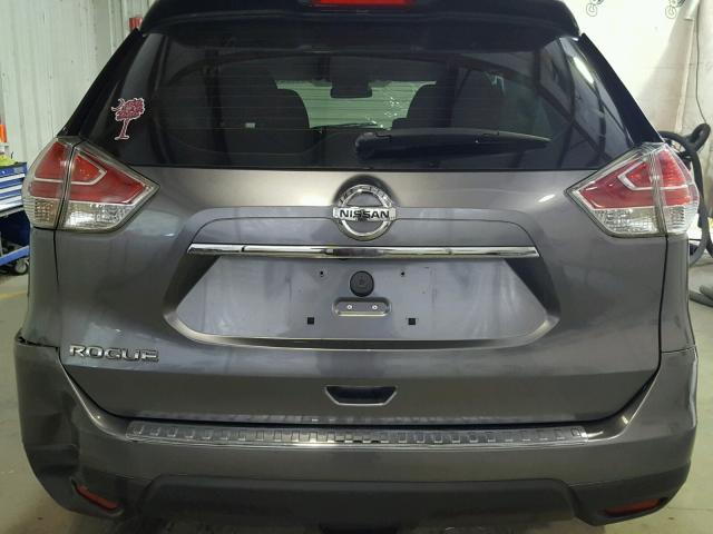 KNMAT2MT0FP583682 - 2015 NISSAN ROGUE S GRAY photo 9