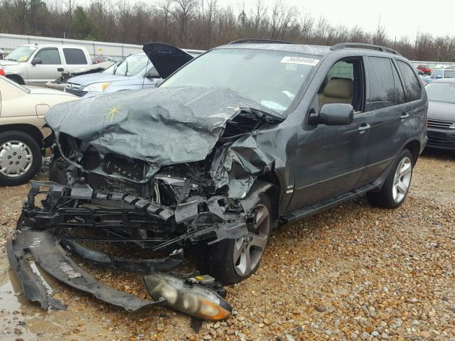 5UXFB53555LV14522 - 2005 BMW X5 4.4I GRAY photo 2