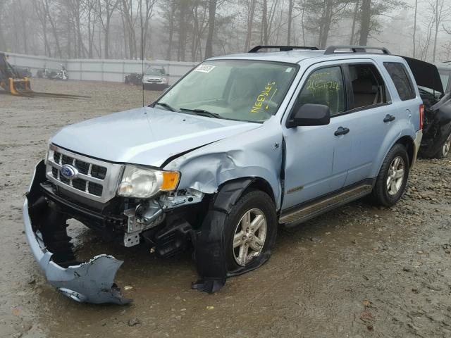 1FMCU59H98KA79929 - 2008 FORD ESCAPE HEV BLUE photo 2