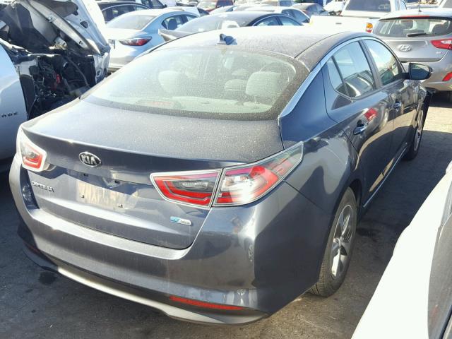 KNAGM4AD5E5071861 - 2014 KIA OPTIMA HYB GRAY photo 4