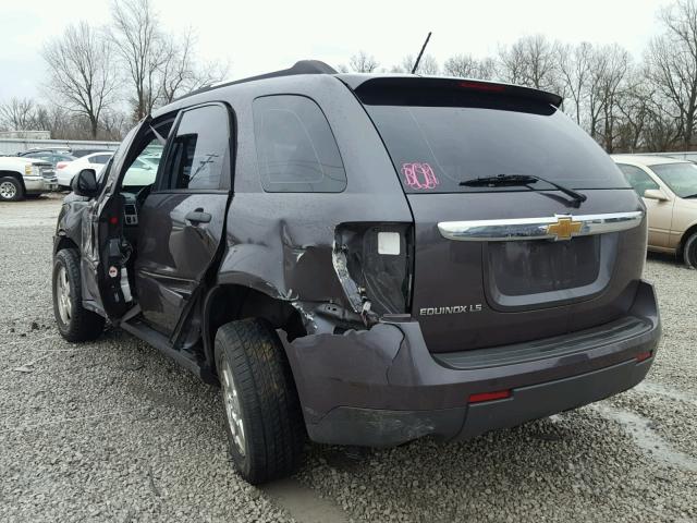 2CNDL13F786033493 - 2008 CHEVROLET EQUINOX LS CHARCOAL photo 3