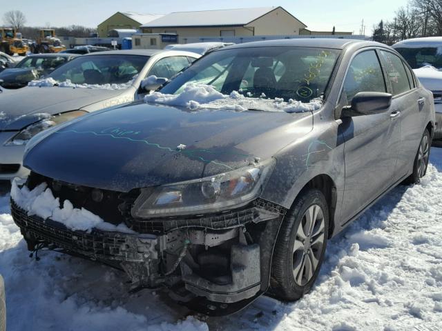 1HGCR2F35EA148194 - 2014 HONDA ACCORD LX GRAY photo 2