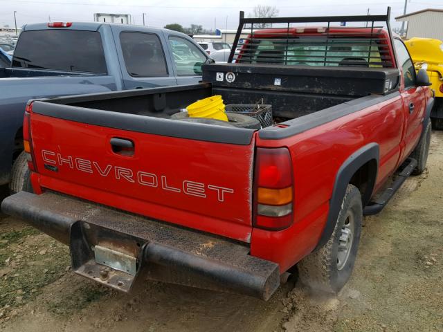 1GCGC24U41Z164220 - 2001 CHEVROLET SILVERADO RED photo 4