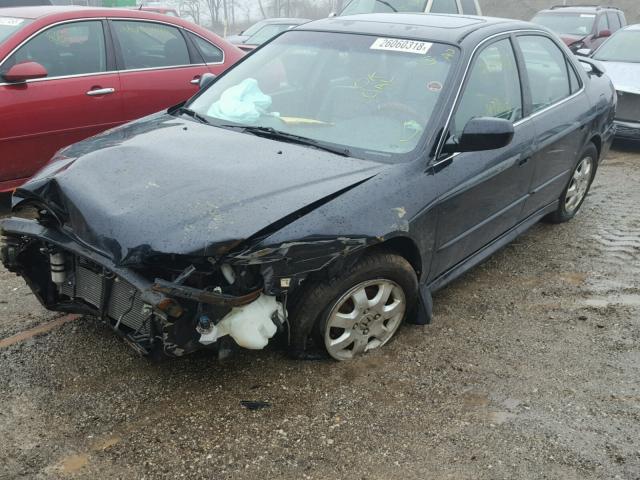 1HGCG56672A023050 - 2002 HONDA ACCORD EX BLACK photo 2