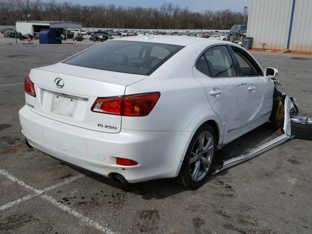 JTHBK262295092704 - 2009 LEXUS IS 250 WHITE photo 4