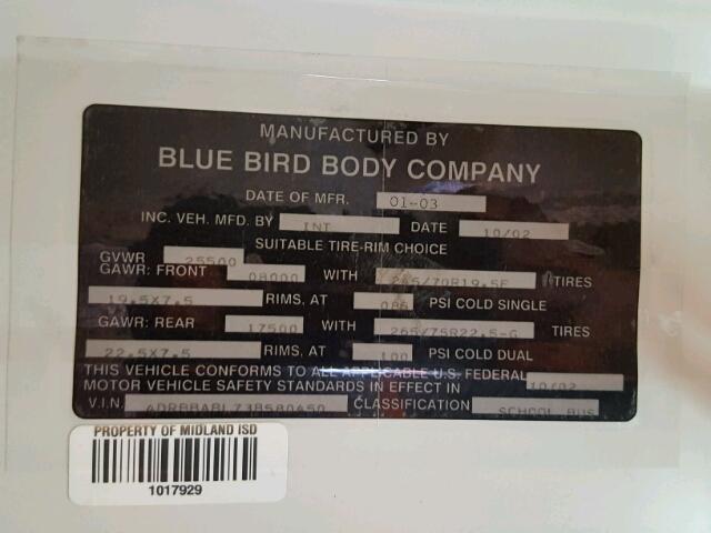 4DRBBABL73B580450 - 2003 IC CORPORATION 3000 ყვითელი ფოტო 10