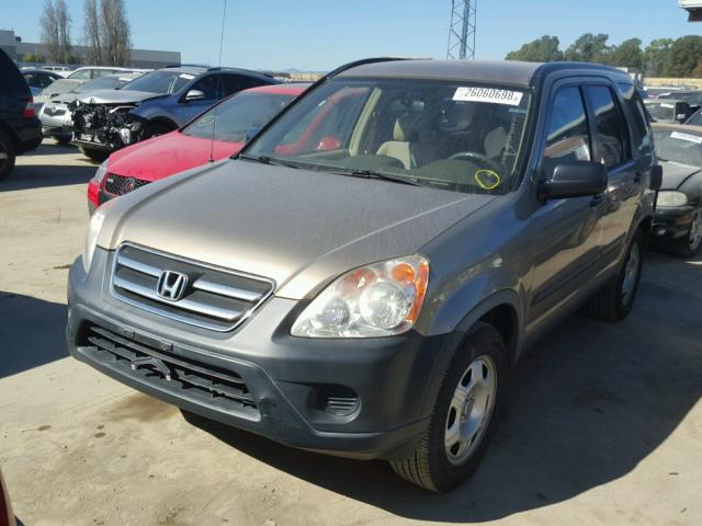 JHLRD68546C007591 - 2006 HONDA CR-V LX GOLD photo 2