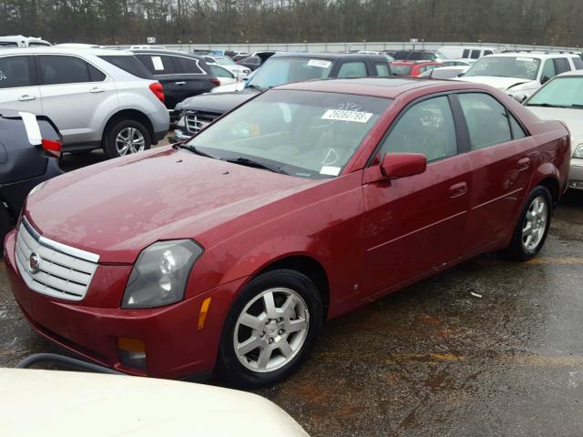 1G6DM57T970108567 - 2007 CADILLAC CTS RED photo 2