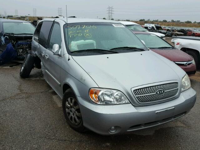 KNDUP132656638922 - 2005 KIA SEDONA EX SILVER photo 1