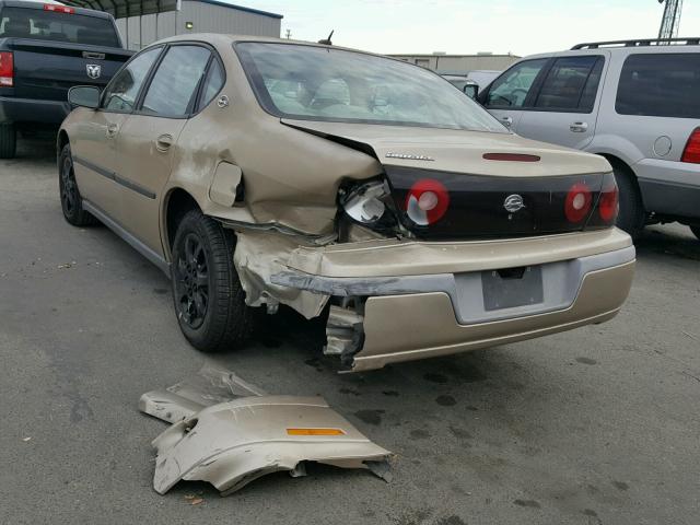 2G1WF55E059248409 - 2005 CHEVROLET IMPALA GOLD photo 3