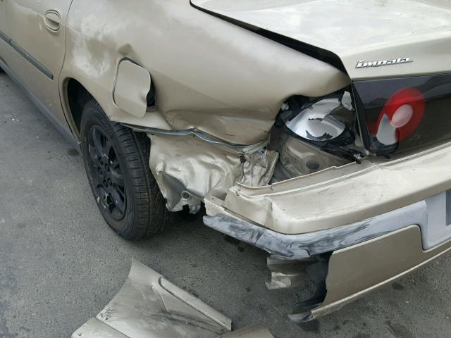 2G1WF55E059248409 - 2005 CHEVROLET IMPALA GOLD photo 9