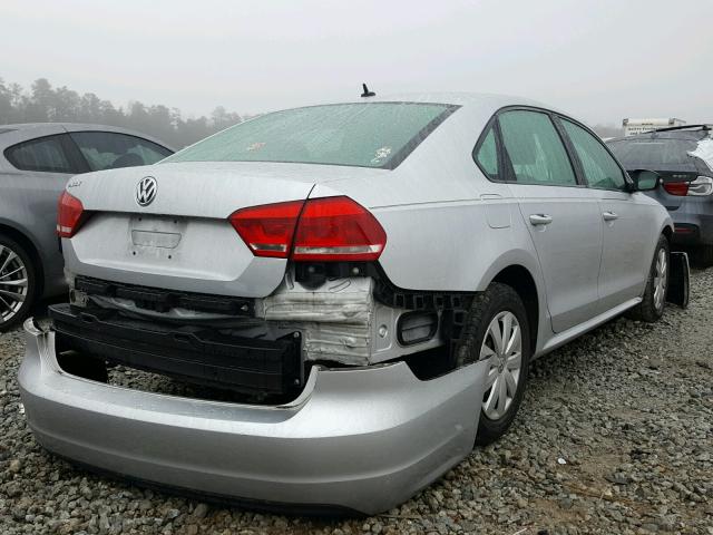 1VWAP7A30DC026388 - 2013 VOLKSWAGEN PASSAT S SILVER photo 4