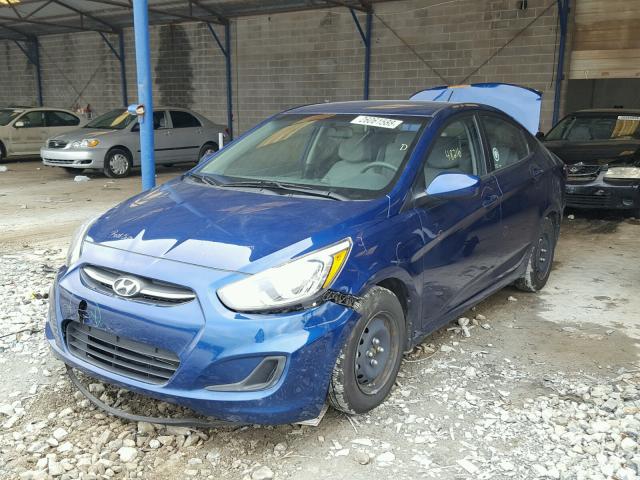 KMHCT4AE7FU873604 - 2015 HYUNDAI ACCENT GLS BLUE photo 2