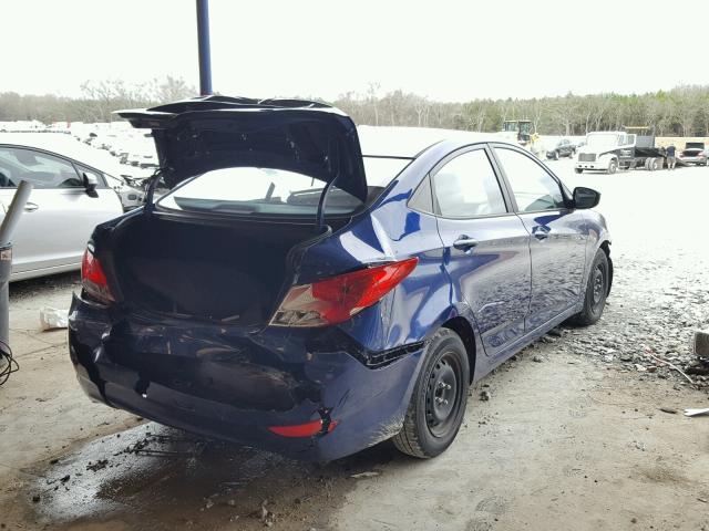 KMHCT4AE7FU873604 - 2015 HYUNDAI ACCENT GLS BLUE photo 4