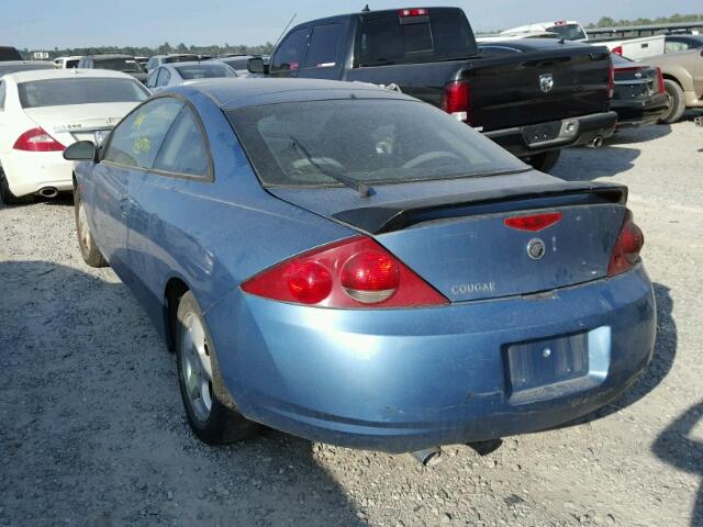 1ZWFT61L5Y5614126 - 2000 MERCURY COUGAR BLUE photo 3