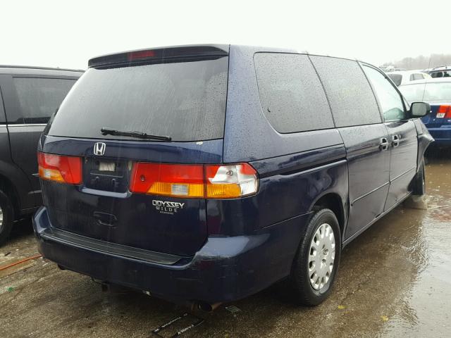 5FNRL18544B098011 - 2004 HONDA ODYSSEY LX BLUE photo 3