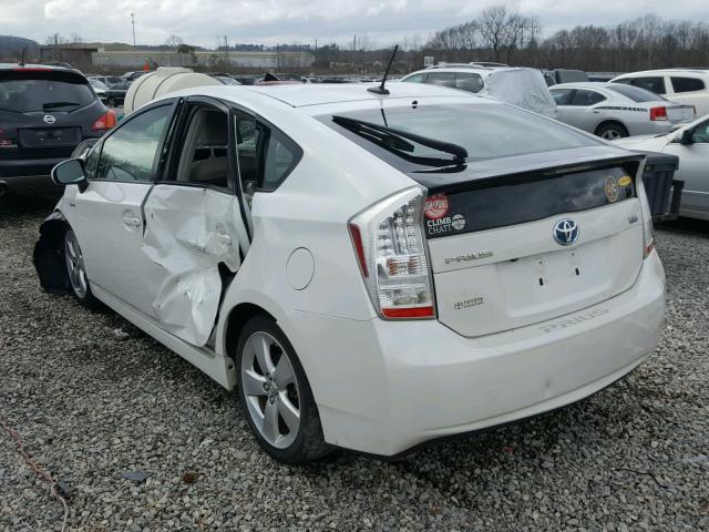 JTDKN3DUXA0094043 - 2010 TOYOTA PRIUS WHITE photo 3