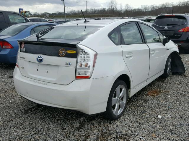 JTDKN3DUXA0094043 - 2010 TOYOTA PRIUS WHITE photo 4