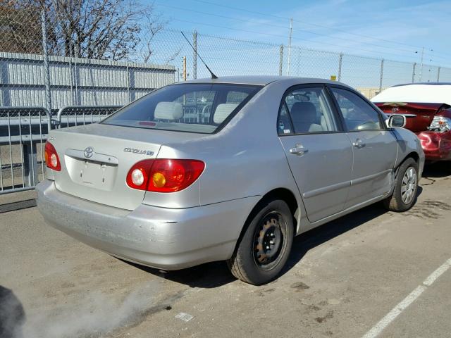 2T1BR38E04C205054 - 2004 TOYOTA COROLLA CE SILVER photo 4