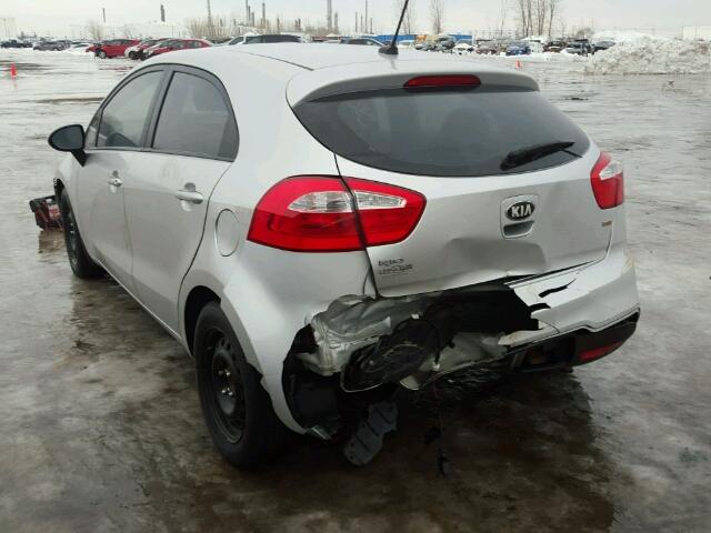 KNADM5A32D6873440 - 2013 KIA RIO LX SILVER photo 3