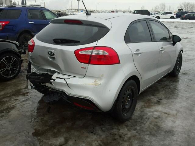 KNADM5A32D6873440 - 2013 KIA RIO LX SILVER photo 4