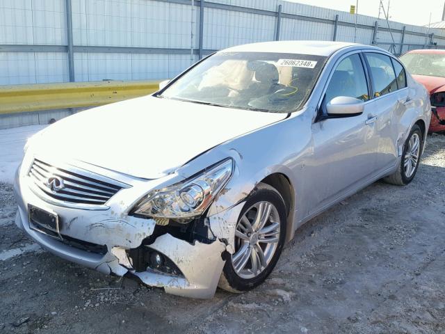 JN1CV6AR5DM768041 - 2013 INFINITI G37 SILVER photo 2