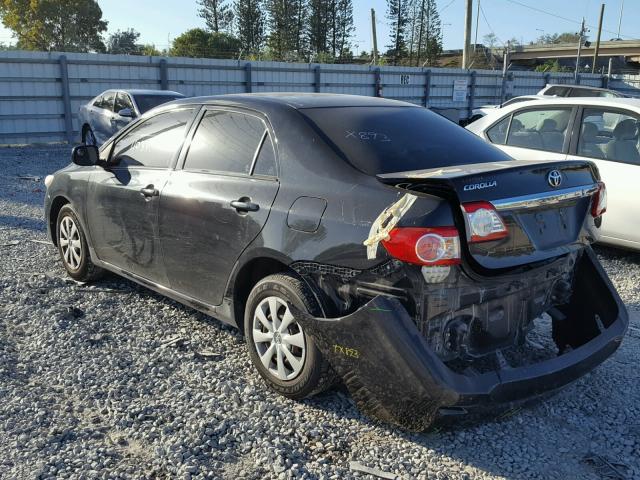 JTDBU4EE2B9138422 - 2011 TOYOTA COROLLA BA BLACK photo 3