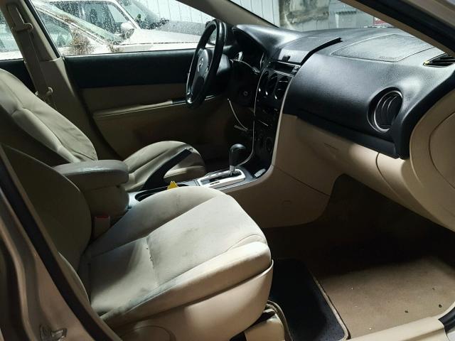 1YVHP80CX75M24638 - 2007 MAZDA 6 I BEIGE photo 5