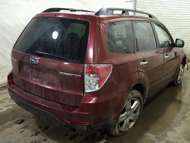 JF2SH6CC0AH782010 - 2010 SUBARU FORESTER 2 BURGUNDY photo 4