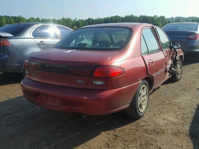 1FAFP10PXWW268302 - 1998 FORD ESCORT LX RED photo 4