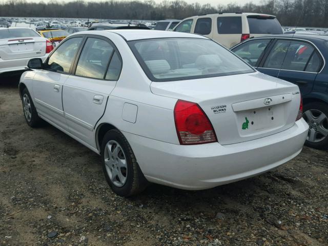 KMHDN46D25U110452 - 2005 HYUNDAI ELANTRA GL WHITE photo 3