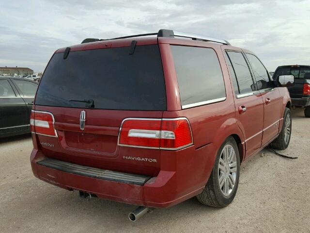 5LMFU27517LJ21844 - 2007 LINCOLN NAVIGATOR RED photo 4