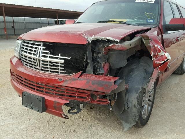 5LMFU27517LJ21844 - 2007 LINCOLN NAVIGATOR RED photo 9