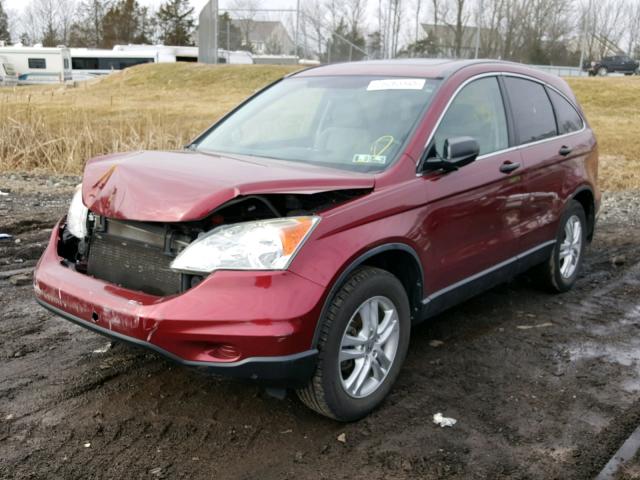 5J6RE4H59BL018153 - 2011 HONDA CR-V EX RED photo 2