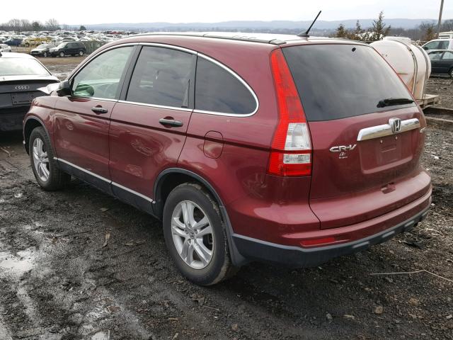 5J6RE4H59BL018153 - 2011 HONDA CR-V EX RED photo 3