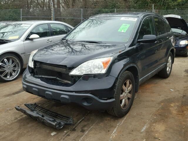 5J6RE38789L018294 - 2009 HONDA CR-V EXL BLACK photo 2